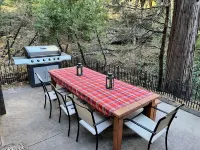 Romantic, Pet-Friendly Cabin. 5-min walk to Lake. 2 BBQ + 2 Decks + Fire Pit/EV