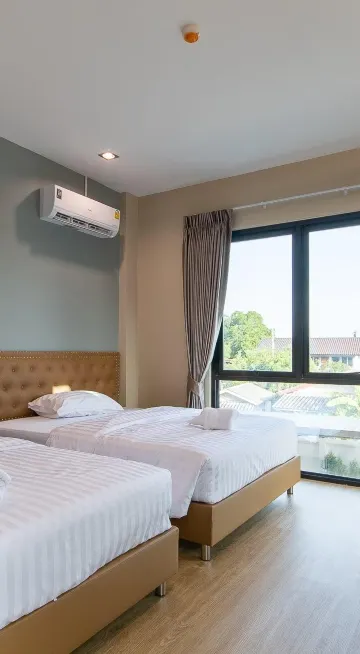 ห้องดีลักซ์สตูดิโอพร้อมเตียงใหญ่ 2 เตียง