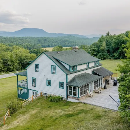Mountain View Loj overlooking the majestic Adirondack Mountains & Ausable River
