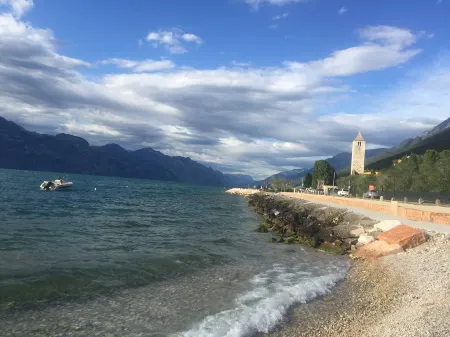 Flat Lake Garda with Very Panoramic View