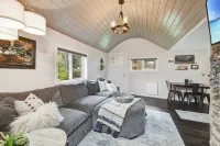 Tiny cabin nestled in the woods