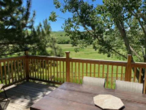 A wonderful, secluded 2 story cabin, deck, fire pit, stocked pond for fishing.