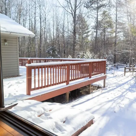 3 bedroom/2 bath house in St. Germain. Heated garage-backs to snowmobile trail!