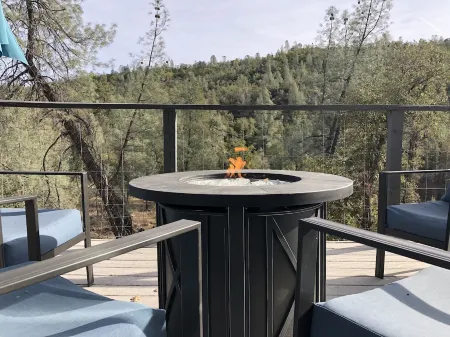 Creekside Mountain Home with private waterfall & farm near Lassen Burney Shasta