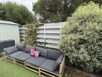 Walking distance to beach and shops, family home with fully enclosed garden.