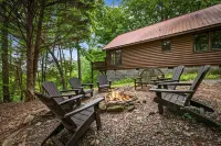 Mountain Views! Private Cabin, Firepit & Hot Tub, Fireplace--Dog Friendly!
