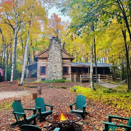 Hand Hewn Log Cabin Newly Renovated, rustic-modern design