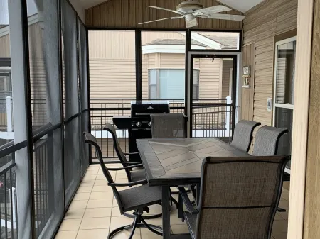 Three bedroom, three bath upper floor unit with great views!