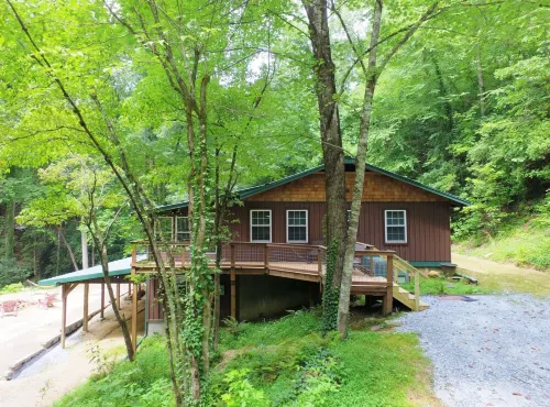 Secluded cabin surrounded by mountains, waterfalls, wildlife, and 50,000 acres