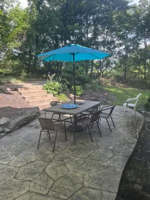 King Bed- Dorney Park- Wineries-, Steam Shower-2 Tier Patio