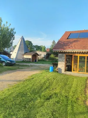 Quiet, Comfortable Wooden Tepee in a Small Jura Village Near Our Horses.