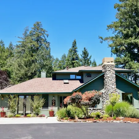 Secluded Luxury Wine Country Home in the hills of west Sonoma County. Sleeps 10.