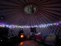 A yurt in the trees.  Close to Portland but close to nature.  Treeyurt Maine
