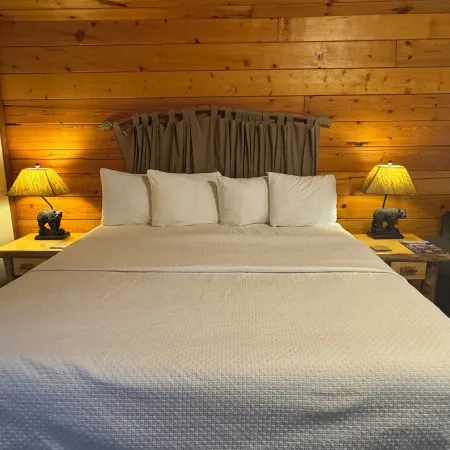 4 Moose Lodge ROMANTIC Log Cabin in the woods. Hot Tub & Wood Burning Fire Place