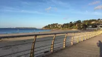 Ideal location for beach and pink granite coast. Sea view from the balcony