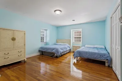 Quiet lake view w/ spacious rooms!  Movie room & more
