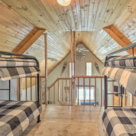Cozy Birchwood Retreat on Utv Trail w/ Hot Tub!