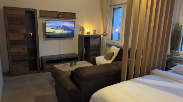 Modern apartment with forest flair and coffee enjoyment