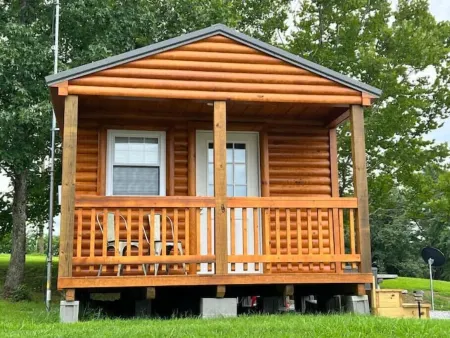 Cabin w/ Views of the Foothills of the Mountains on Lake; Near Waterfalls.
