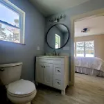 Lakefront Cottage with sauna and private dock.