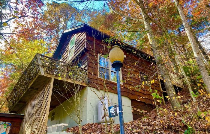 HootOwl Cabin Mountains, Trails and Huge Hot Tub under the Stars!
