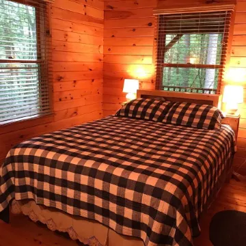 Cozy Cabin with Fireplace, 2 Bedrooms & 2 Queen Size Couch Beds!