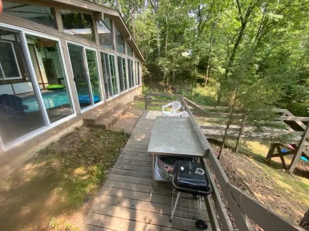 Lakefront property with private heated indoor pool and hot tub!