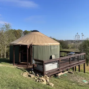 Luxury Yurt for Couples with Hot Tub on Deck