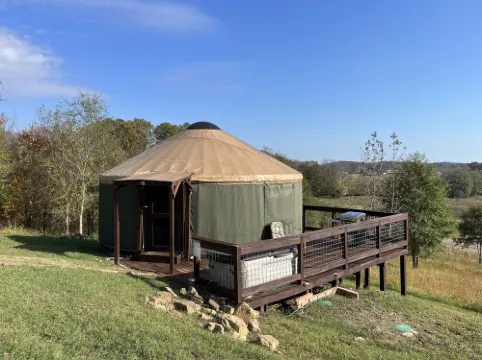 Luxury Yurt for Couples with Hot Tub on Deck