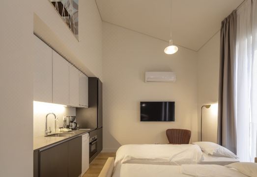 산투스 아파트먼트의 깔끔한 실내 주방