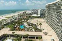 Oceanview condo with pools, hot tubs, sauna, and two balconies