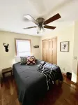 Peaceful RIVER front cabin in the WOODS! Kayak, snowmobile, hike, relax!