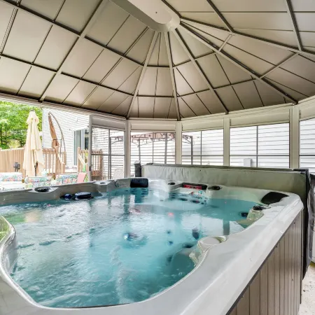 Hot Tub, Game Room & Fire Pit: Pocono Summit Home!