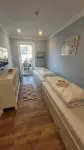 Color magic blue in the Harz apartment Smilla with sauna, terrace and bicycle shed
