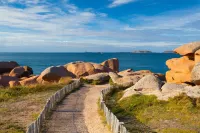 Apartment T 2 PERROS GUIREC PANORAMIC SEA VIEW ROSE GRANITE COAST