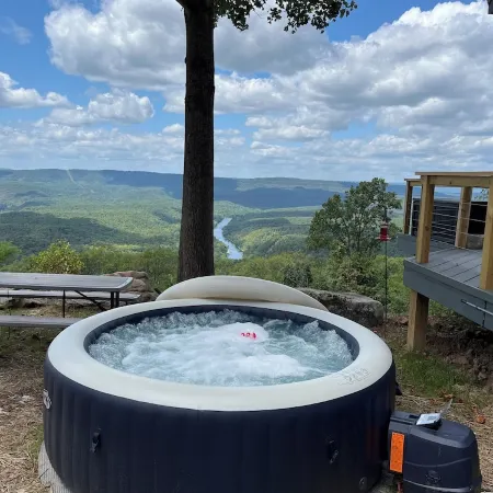 Wow! Look @ That View! Sleeps 7, cabin with AC, Wifi, lots of games.