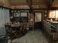 Unique Rustic, upscale, 3 br/2 ba Cabin w/Fireplace, Firepit, Pool Table & Wifi