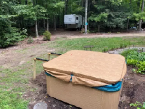 Betsie  - Excellent 35Ft RV Camper in the Woods  Fire Pit & Hot Tub Access