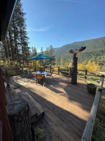 Little Belt Getaway! 3 bedroom 2 bath cabin with WiFi and hot tub.