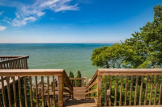 Lakefront, awesome views, water access, center strip, private, parking.