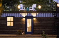 Rooftop Deck and Custom Tiled Shower - Charming Tiny Home Hotels in McLennan County