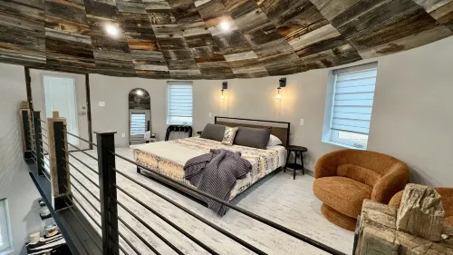 The Barn Silo at Goose Lake Lane Hotels in Kane County