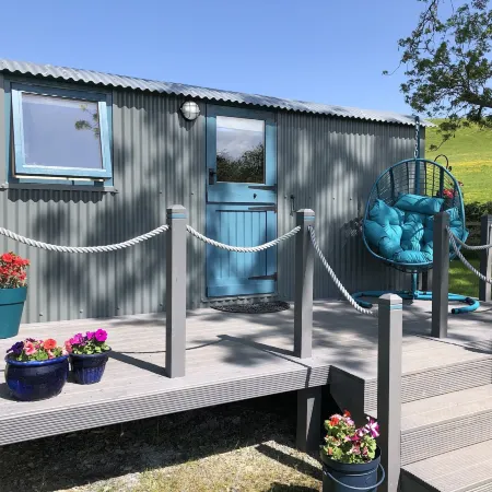 The Peacock Shepherds Hut at Hafoty Boeth