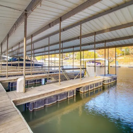 Lakefront Eucha Escape w/ Views & Boat Slip!
