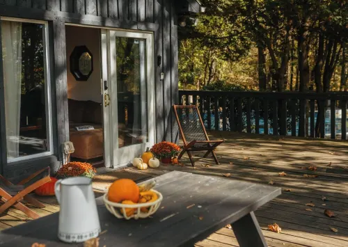 Pool, sauna, large 2000sf deck, tennis court, a private trail, 15.5 acres