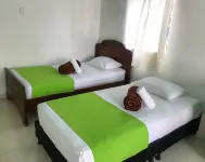 Room with 1 Double Bed and 2 Single Beds