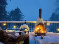 Cabin w/ Mountain Views, Hot Tub, AC, Pet + Family Friendly, WFH, Fireplace
