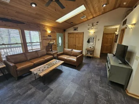 Secluded cabin nestled in the woods