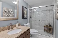 Winter getaway with cozy fireplace in this Elegant Lake Geneva condo