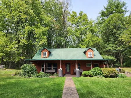 Charming re-imagined bank barn cabin.